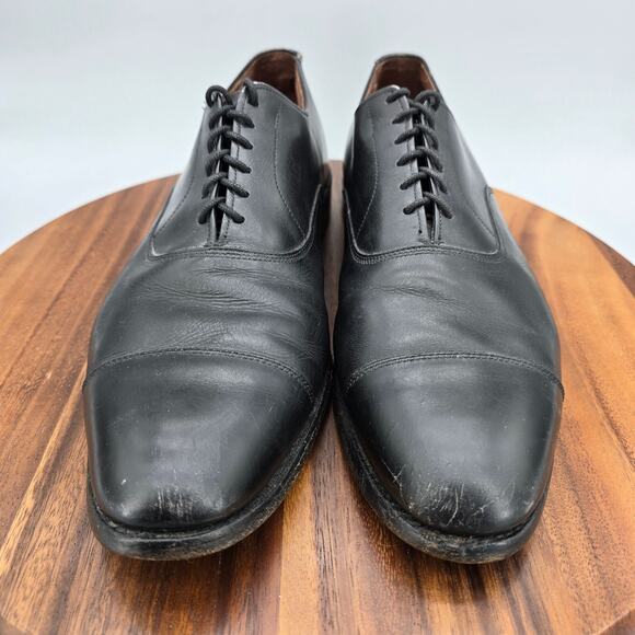 Allen Edmonds Park Avenue Oxfords Men\'s 12 B Black Leather Cap Toe Dress Shoes main image 6